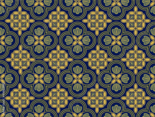 Indonesian batik motif, Batik is a technique of wax-resist dyeing applied to whole cloth, or cloth made using this technique originated from Indonesia. EPS 10
