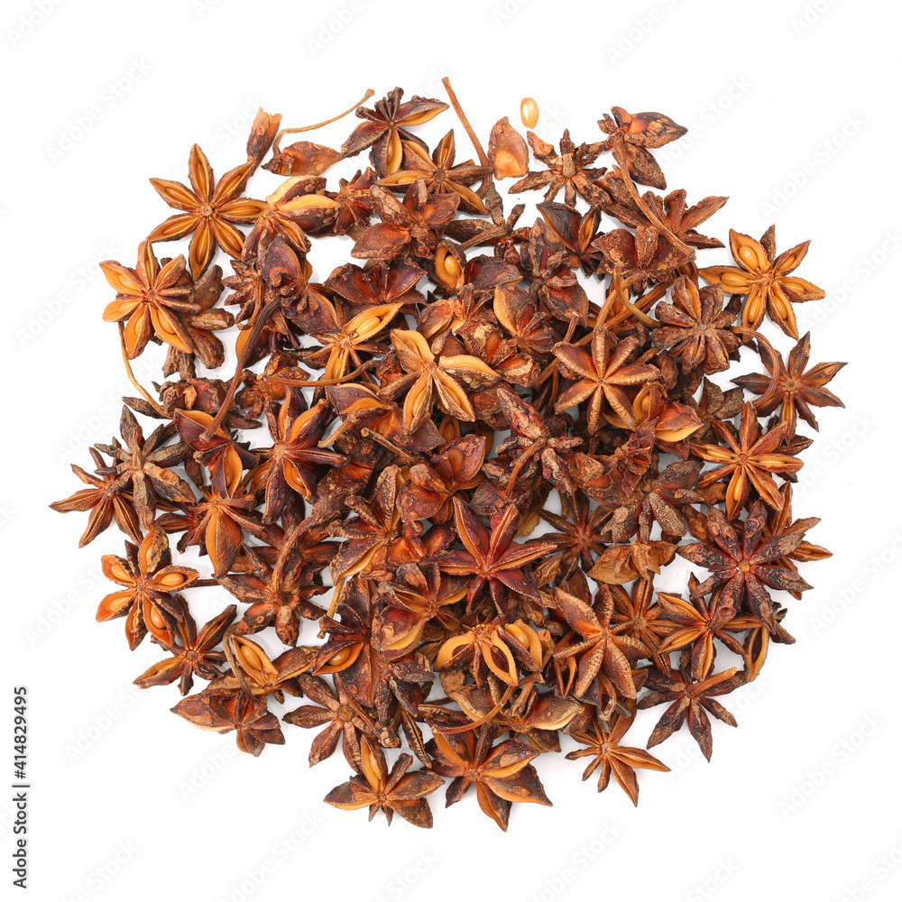 Obraz premium star anise on white background