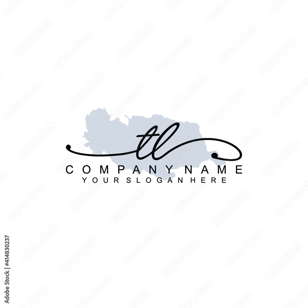 TL Initial handwriting logo template vector TL Initial handwriting logo template vector