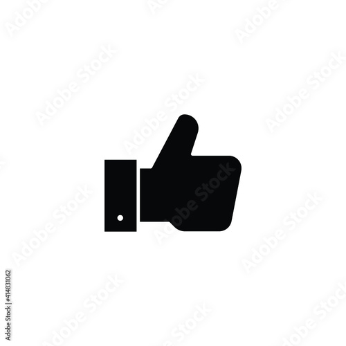 Hand thumb up gesture glyph icon. Testimonials, like and customer relationship management concept. Simple solid style. Vector illustration isolated on white background. EPS 10.