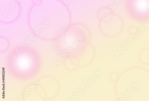 ピンクの可愛い丸ほわ背景(横) © foolchico