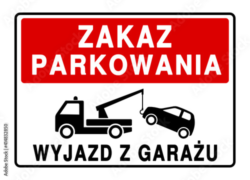 znak zakaz parkowania