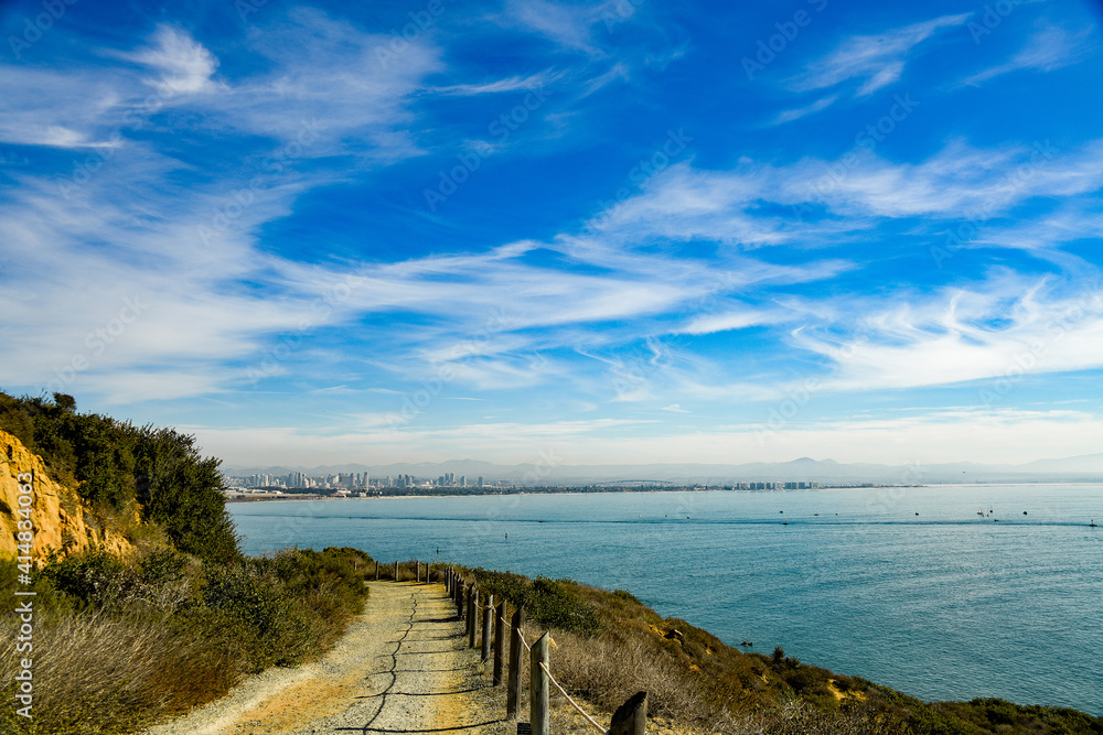 Bayside Trail View of the San Diego Skyline. Bayside Trail View of the San Diego Skyline.