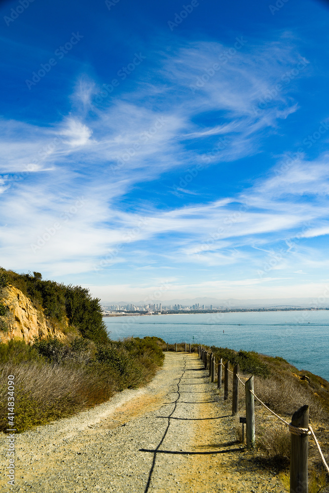Fence Shadows along the Bayside Trail at Cabrillo Fence Shadows along the Bayside Trail at Cabrillo