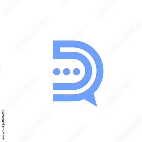 location message of logo d  vector image sign simple blue	