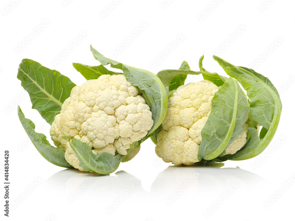 cauliflower isolated on white cauliflower isolated on white