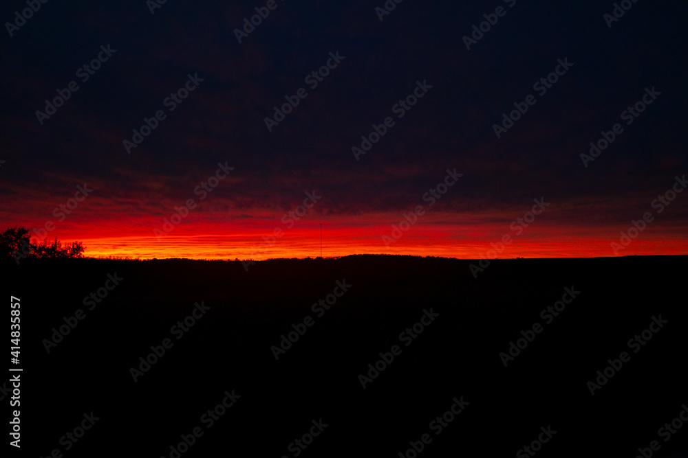 Obraz premium sunset over claremore oklahoma 