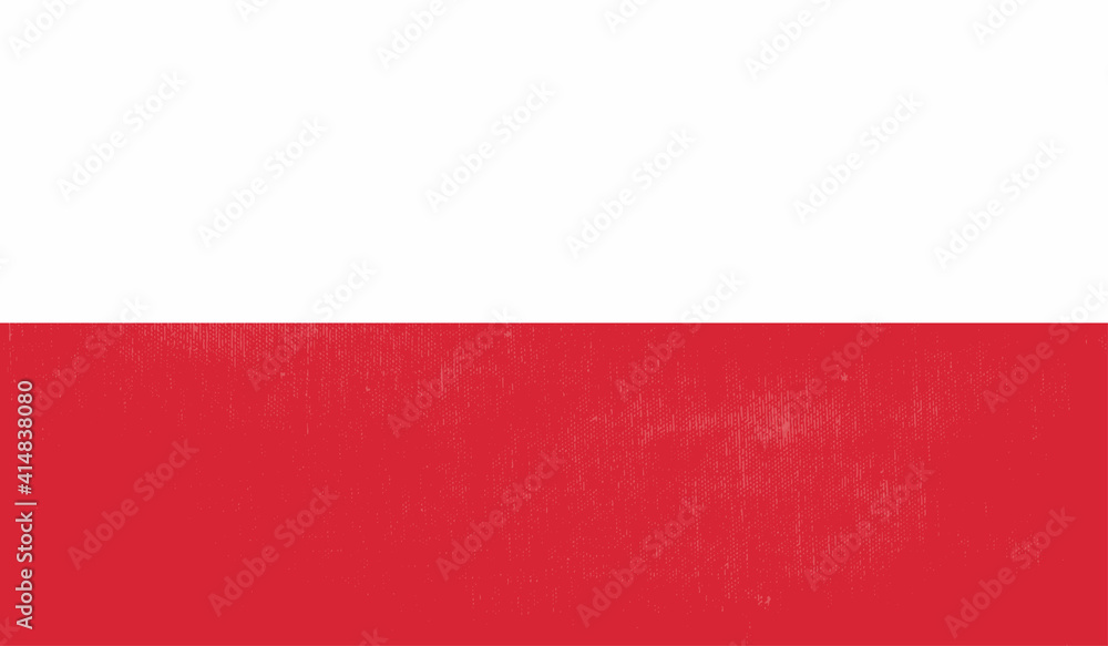 Grunge Poland flag textured background. Vector illustration Grunge Poland flag textured background. Vector illustration