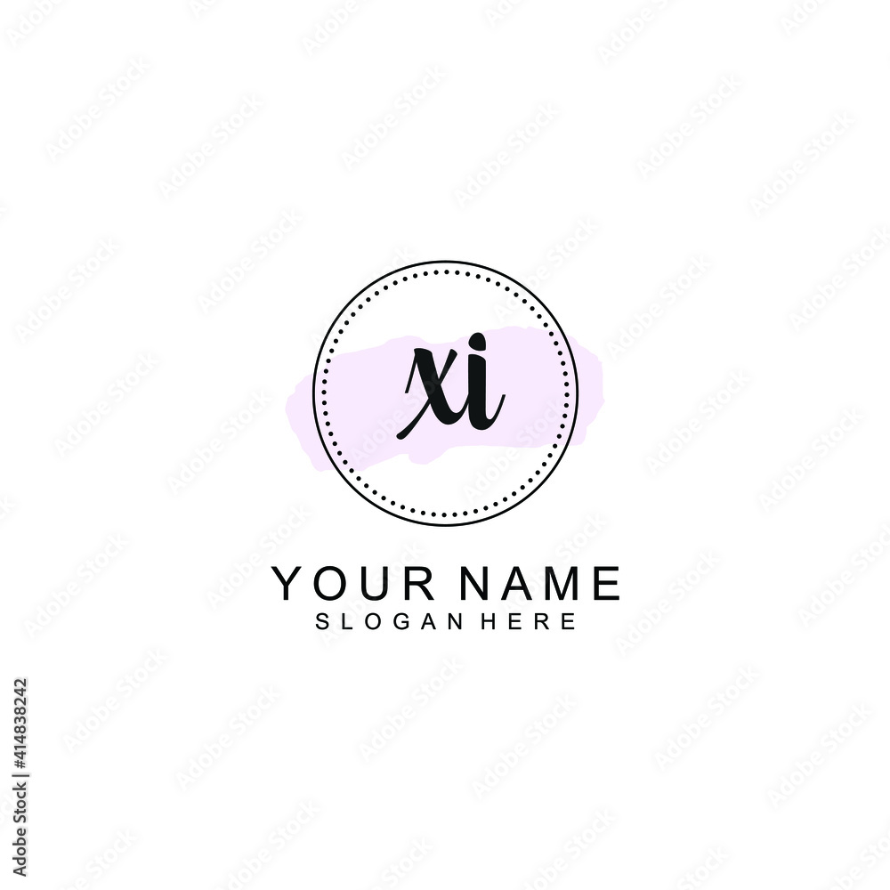 XI Initial handwriting logo template vector XI Initial handwriting logo template vector