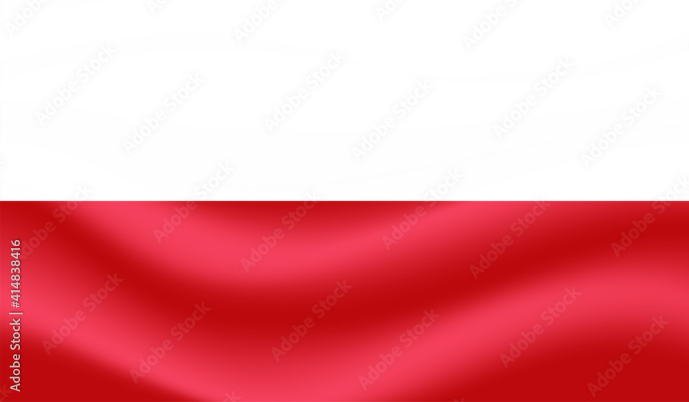 Obraz premium Grunge Poland flag textured background. Vector illustration