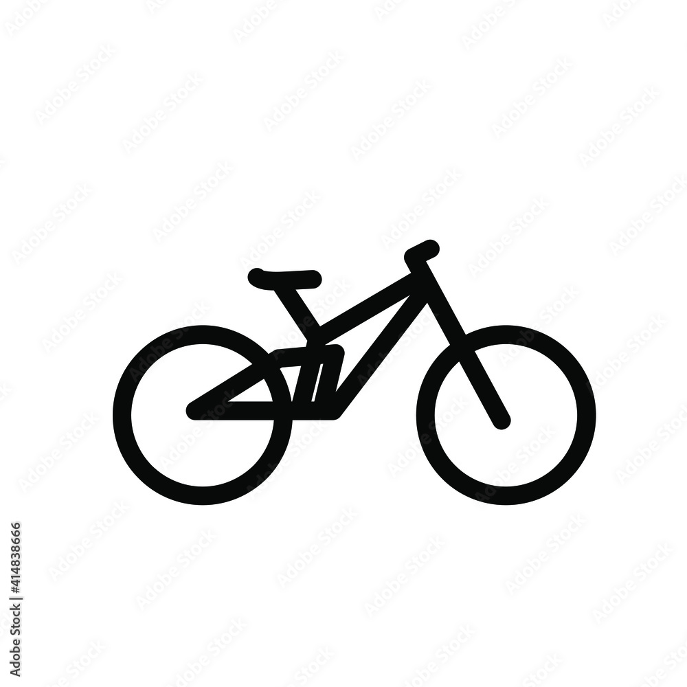 mountain bike simple bicycle line black logo vector icon illustration flat design isolated background mountain bike simple bicycle line black logo vector icon illustration flat design isolated background