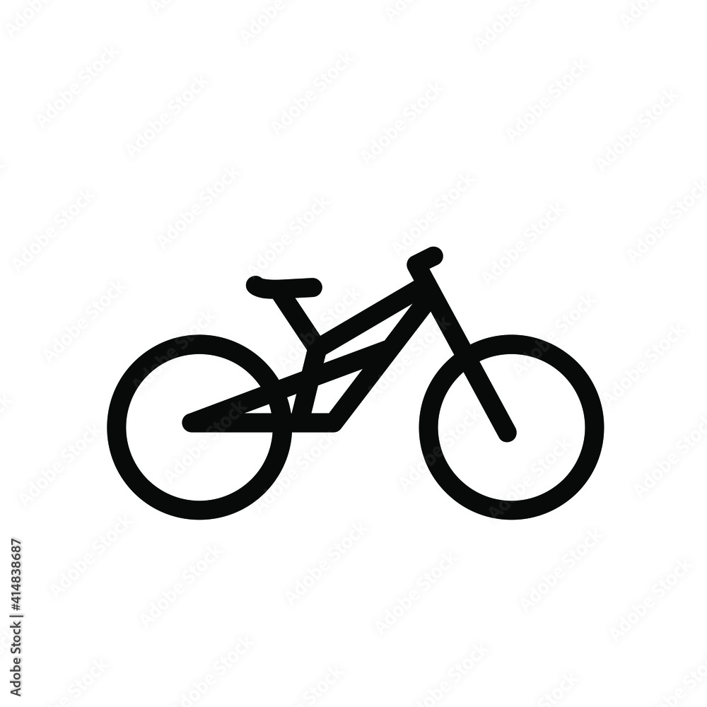 mountain bike simple bicycle line black logo vector icon illustration flat design isolated background mountain bike simple bicycle line black logo vector icon illustration flat design isolated background