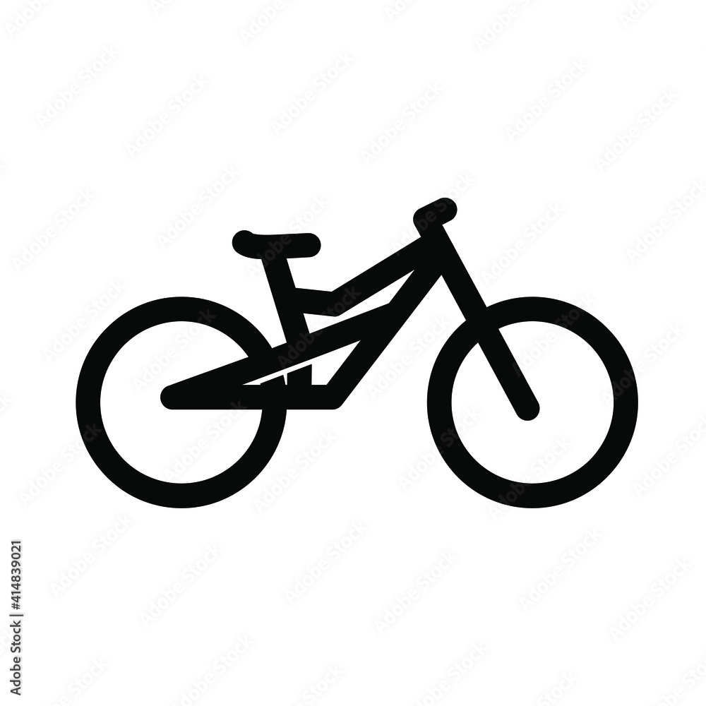 mountain bike simple bicycle line black logo vector icon illustration flat design isolated background mountain bike simple bicycle line black logo vector icon illustration flat design isolated background