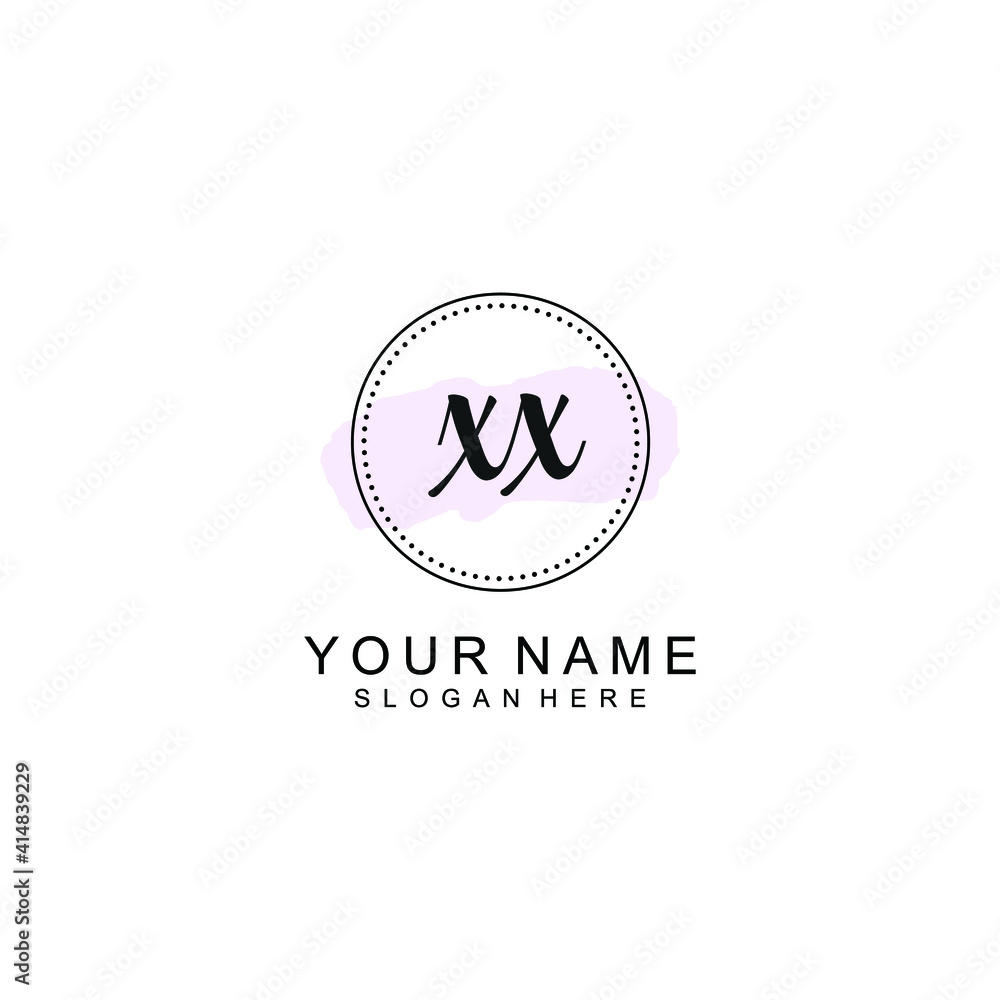 XX Initial handwriting logo template vector XX Initial handwriting logo template vector