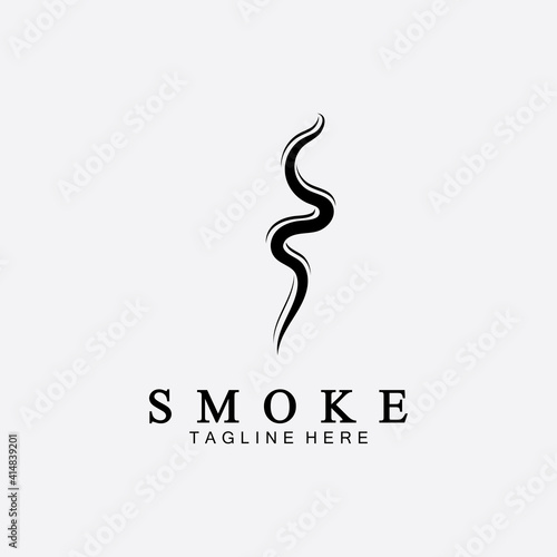 Smoke steam icon logo illustration isolated on white background,Aroma vaporize icons. Smells vector line icon, hot aroma, stink or cooking steam symbols, smelling or vapor