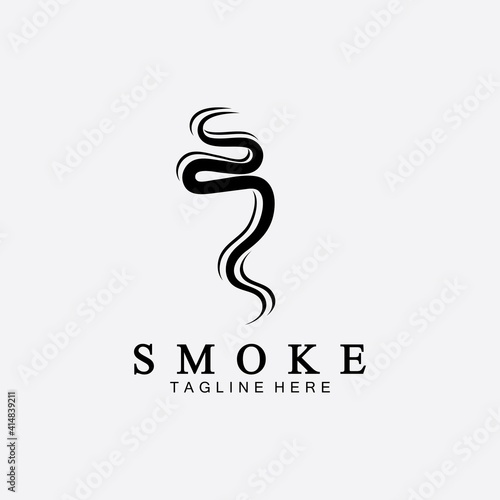 Smoke steam icon logo illustration isolated on white background,Aroma vaporize icons. Smells vector line icon, hot aroma, stink or cooking steam symbols, smelling or vapor
