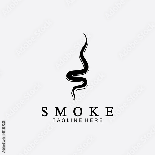 Smoke steam icon logo illustration isolated on white background,Aroma vaporize icons. Smells vector line icon, hot aroma, stink or cooking steam symbols, smelling or vapor