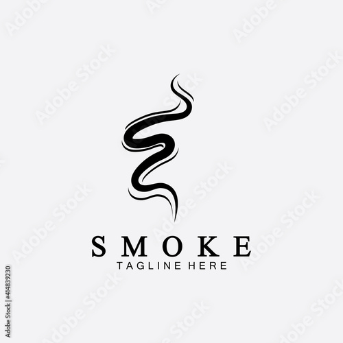 Smoke steam icon logo illustration isolated on white background,Aroma vaporize icons. Smells vector line icon, hot aroma, stink or cooking steam symbols, smelling or vapor