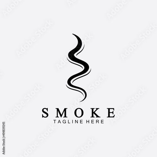 Smoke steam icon logo illustration isolated on white background,Aroma vaporize icons. Smells vector line icon, hot aroma, stink or cooking steam symbols, smelling or vapor