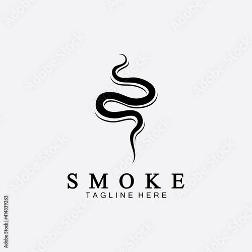 Smoke steam icon logo illustration isolated on white background,Aroma vaporize icons. Smells vector line icon, hot aroma, stink or cooking steam symbols, smelling or vapor
