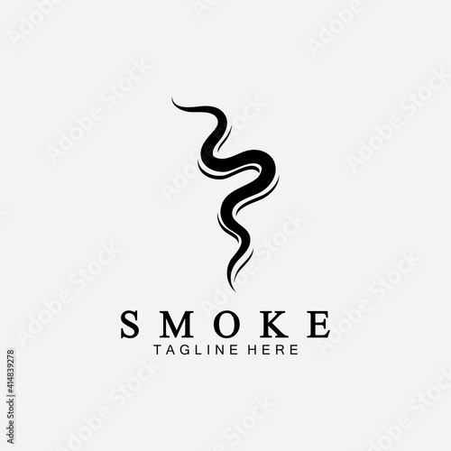 Smoke steam icon logo illustration isolated on white background,Aroma vaporize icons. Smells vector line icon, hot aroma, stink or cooking steam symbols, smelling or vapor