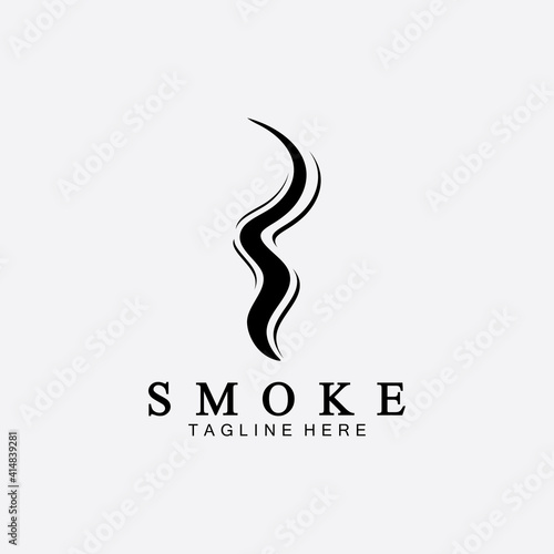 Smoke steam icon logo illustration isolated on white background,Aroma vaporize icons. Smells vector line icon, hot aroma, stink or cooking steam symbols, smelling or vapor