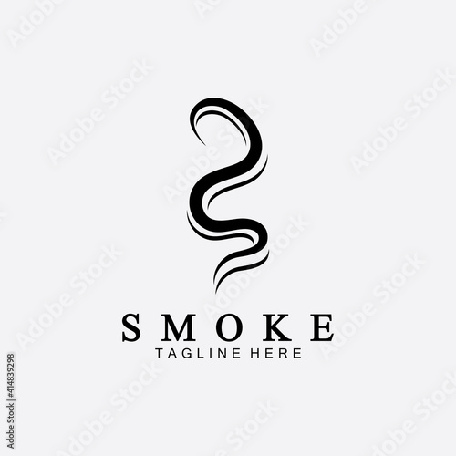 Smoke steam icon logo illustration isolated on white background,Aroma vaporize icons. Smells vector line icon, hot aroma, stink or cooking steam symbols, smelling or vapor