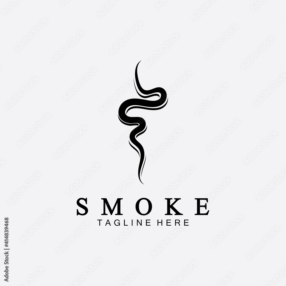 Obraz premium Smoke steam icon logo illustration isolated on white background,Aroma vaporize icons. Smells vector line icon, hot aroma, stink or cooking steam symbols, smelling or vapor