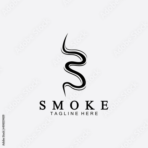 Smoke steam icon logo illustration isolated on white background,Aroma vaporize icons. Smells vector line icon, hot aroma, stink or cooking steam symbols, smelling or vapor