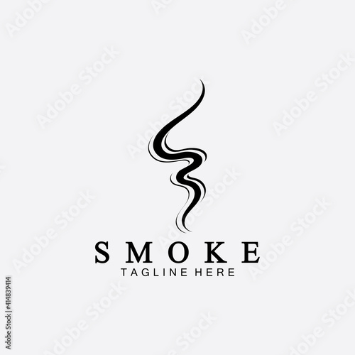 Smoke steam icon logo illustration isolated on white background,Aroma vaporize icons. Smells vector line icon, hot aroma, stink or cooking steam symbols, smelling or vapor