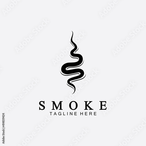 Smoke steam icon logo illustration isolated on white background,Aroma vaporize icons. Smells vector line icon, hot aroma, stink or cooking steam symbols, smelling or vapor