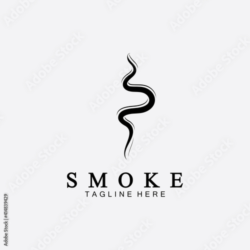 Smoke steam icon logo illustration isolated on white background,Aroma vaporize icons. Smells vector line icon, hot aroma, stink or cooking steam symbols, smelling or vapor