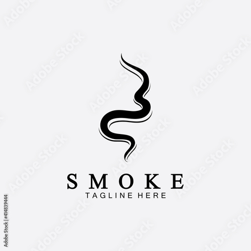Smoke steam icon logo illustration isolated on white background,Aroma vaporize icons. Smells vector line icon, hot aroma, stink or cooking steam symbols, smelling or vapor