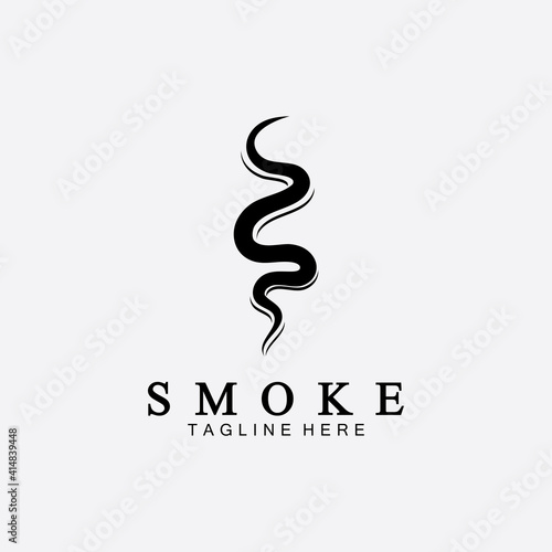 Smoke steam icon logo illustration isolated on white background,Aroma vaporize icons. Smells vector line icon, hot aroma, stink or cooking steam symbols, smelling or vapor