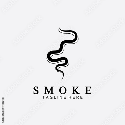 Smoke steam icon logo illustration isolated on white background,Aroma vaporize icons. Smells vector line icon, hot aroma, stink or cooking steam symbols, smelling or vapor