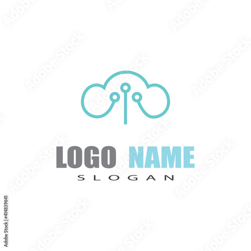 Cloud template vector icon illustration design