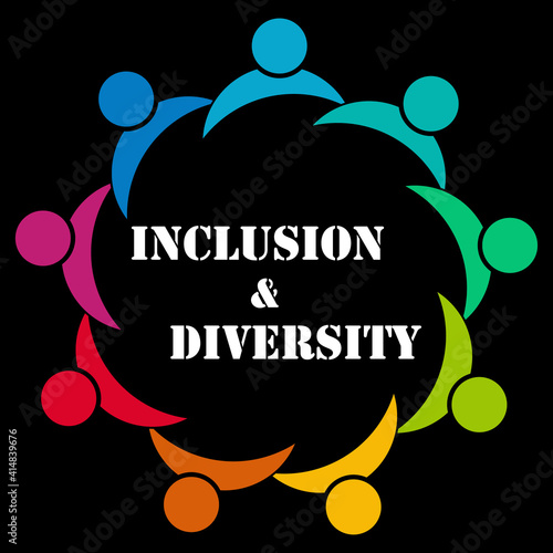 Inclusion and diversity infographic vector set, people vector logo for website	