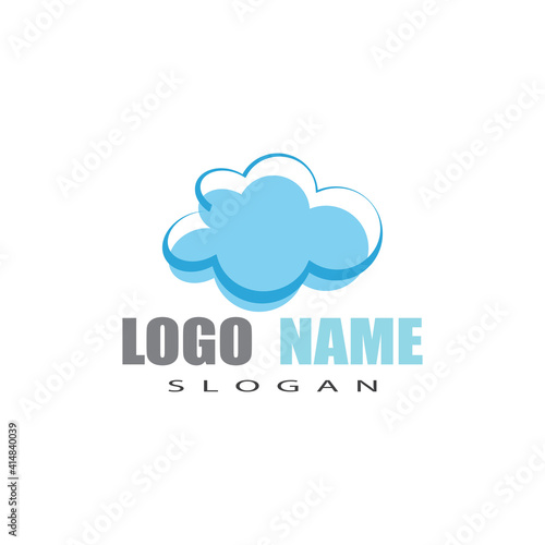 Cloud template vector icon illustration design