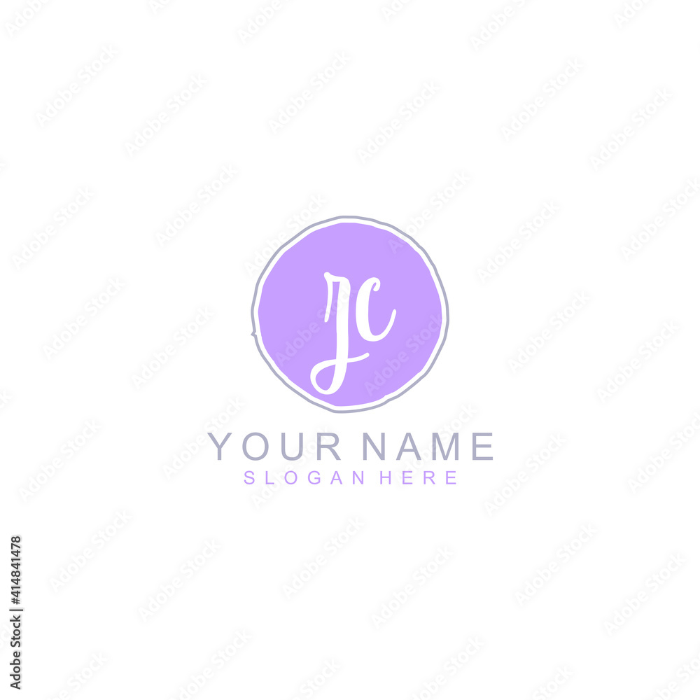 ZC Initial handwriting logo template vector ZC Initial handwriting logo template vector