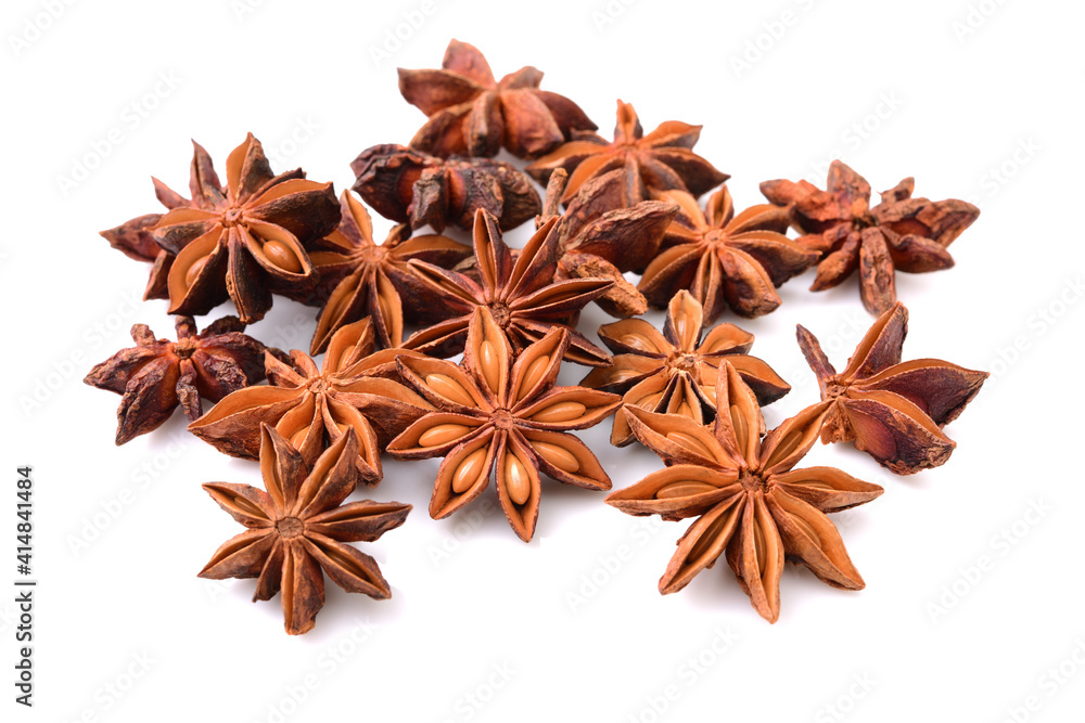 star anise isolated on white background star anise isolated on white background