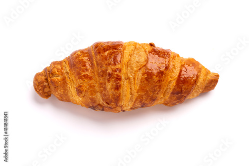 Delicious fresh croissant isolated on white background