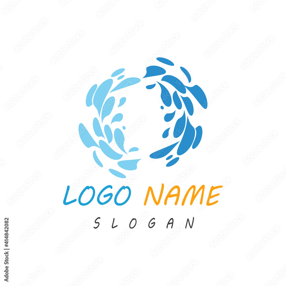 Fototapeta premium water splash icon vector illustration design template