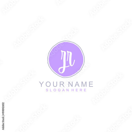 ZR Initial handwriting logo template vector © LAURIS