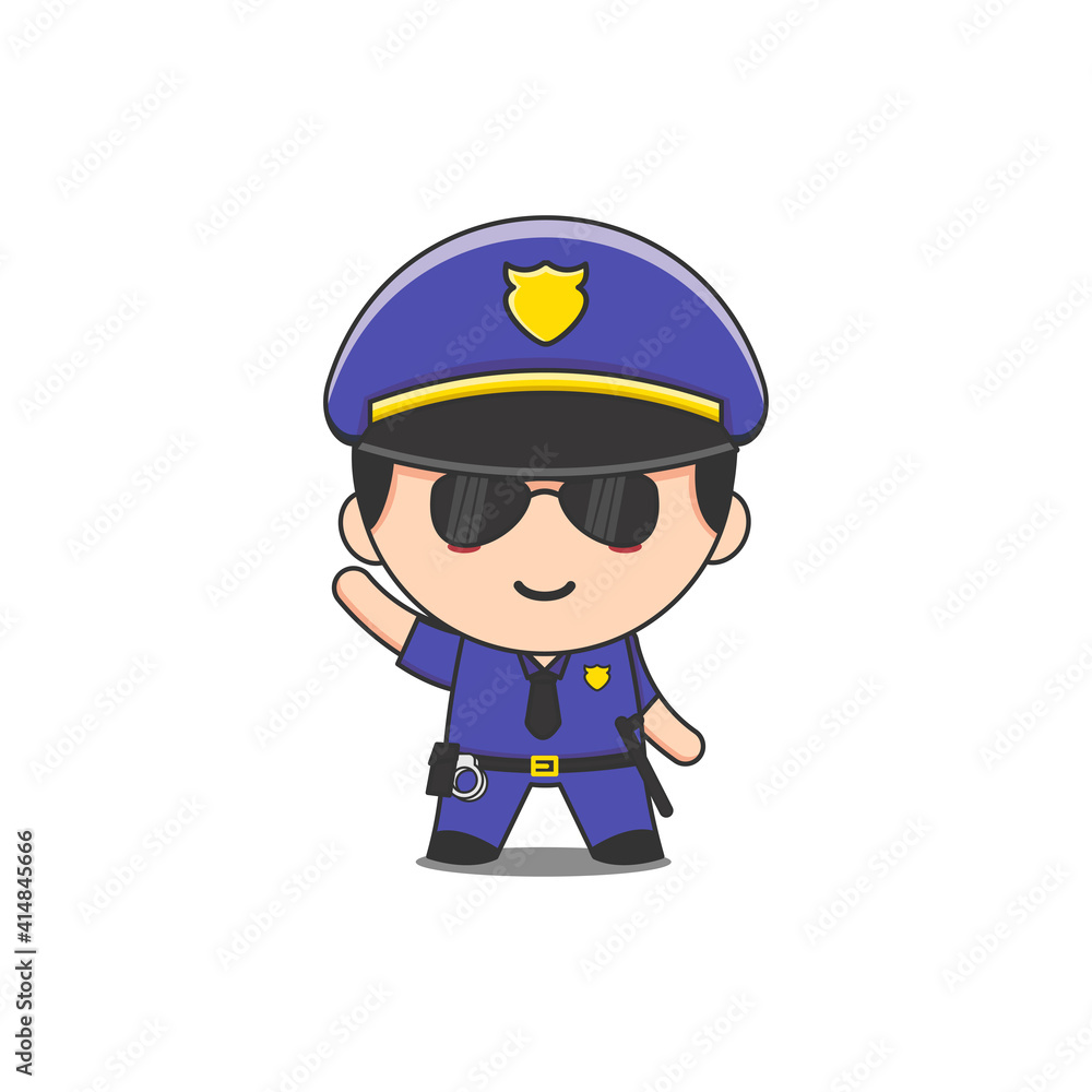 cute police man vector illustration cute police man vector illustration