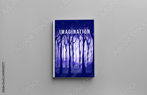Book with blank cover on li...