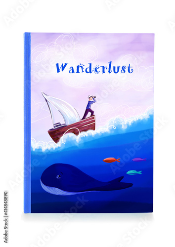 Book with blank cover on wh...