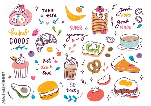 various food and drink background, restaurant backdrop