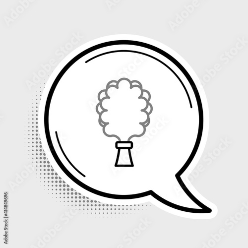Line Sauna broom icon isolated on grey background. Broom from birch twigs, branches for Russian steam bath, sauna, washhouse. Colorful outline concept. Vector.