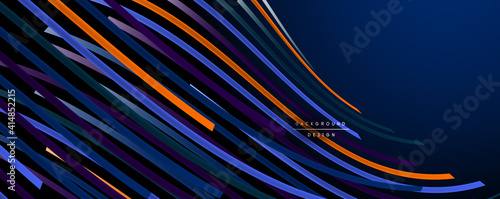 Abstract colorful lines vector background. Internet, big data and technology connections concept, abstract template