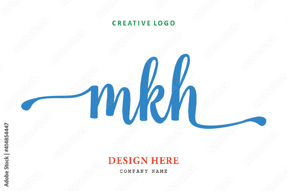 MKH lettering logo is simple, easy to 
